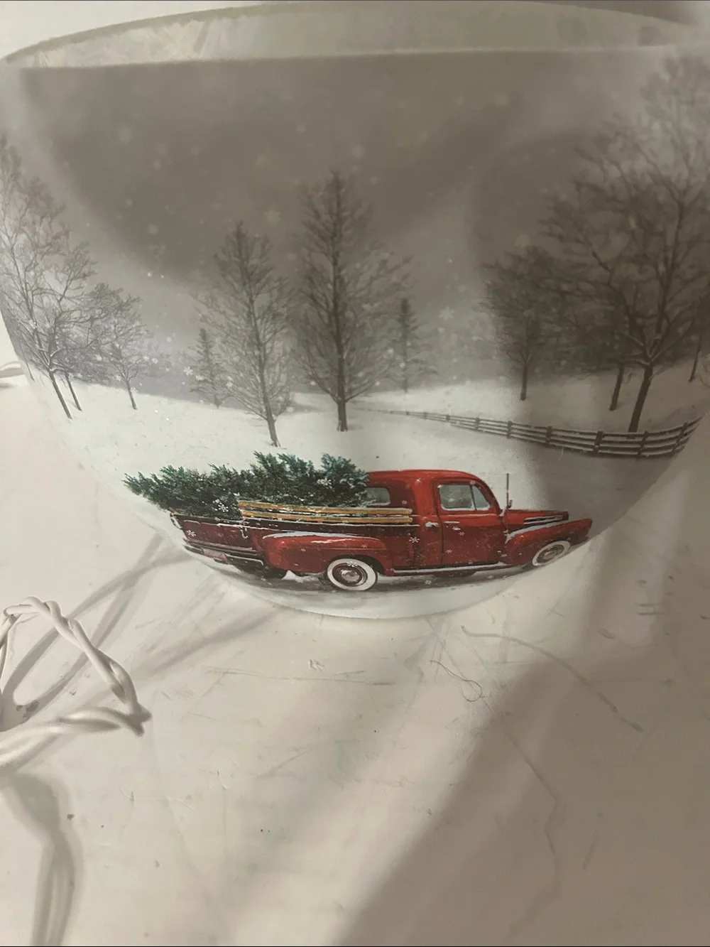 Pier 1 Red Truck Winter Lantern
